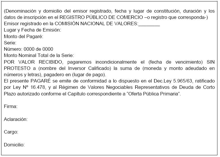 Normas CNV (N.T. 2013), CAPITULO V - OFERTA PÚBLICA PRIMARIA, imagen oficial 3.