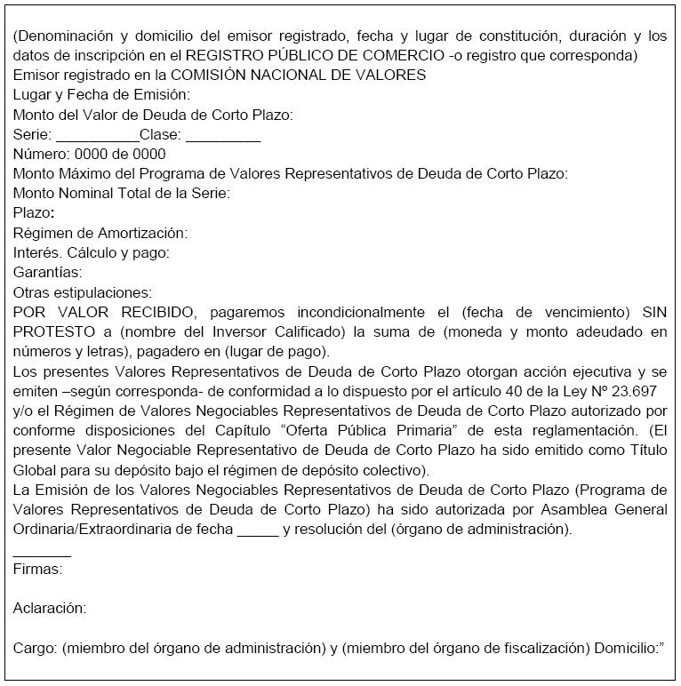 Normas CNV (N.T. 2013), CAPITULO V - OFERTA PÚBLICA PRIMARIA, imagen oficial 4.