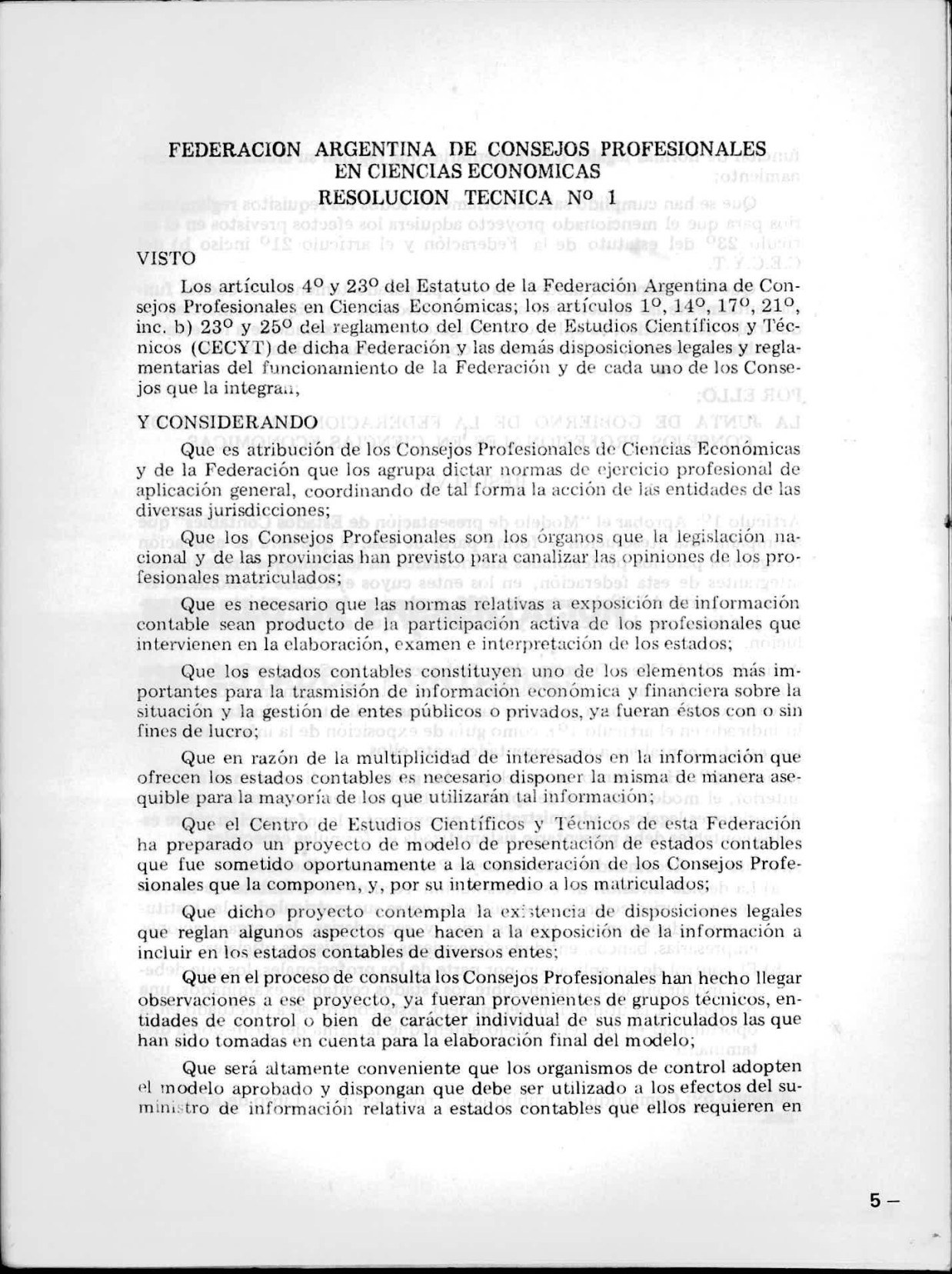 Resolución Técnica 1. Texto histórico oficial, facsímil 1 de 42.