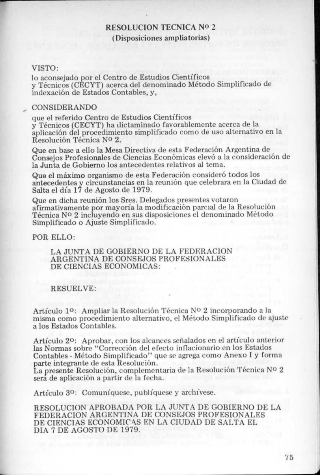 Resolución Técnica 2. Texto histórico oficial, facsímil 67 de 81.