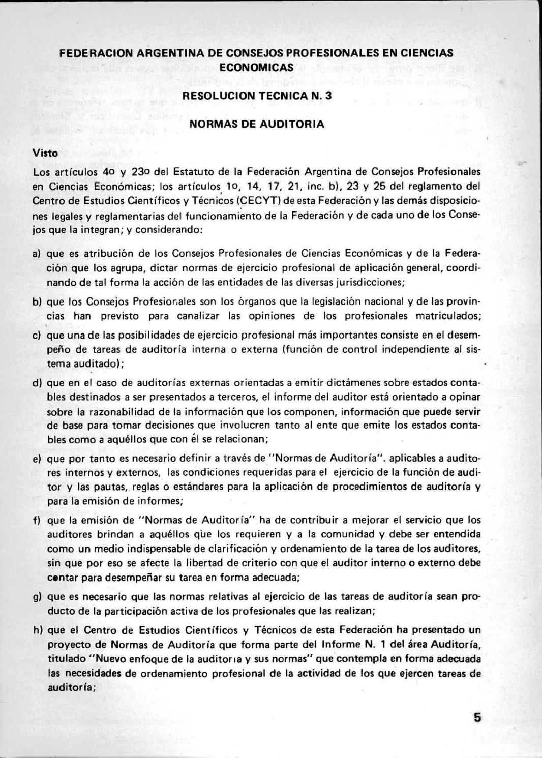 Resolución Técnica 3. Texto histórico oficial, facsímil 1 de 23.
